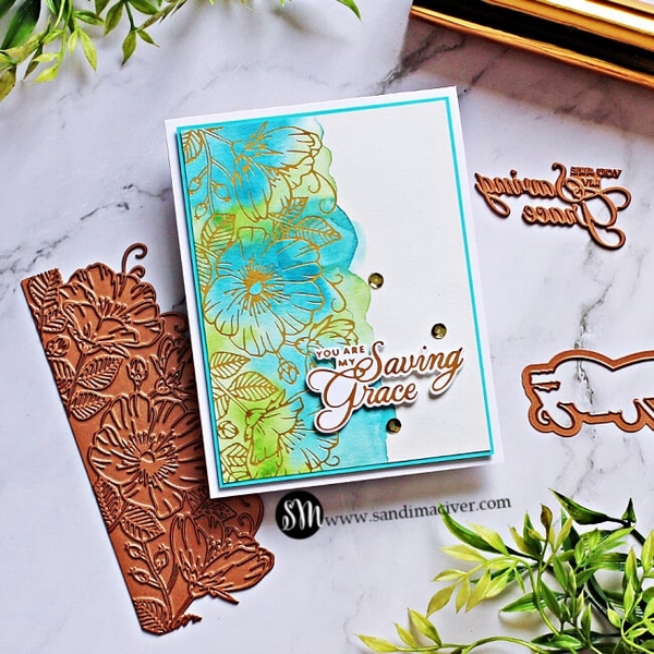 Spellbinders - HOTFOIL STAMP / SWEET BLOOMS BORDER - kovové razítko