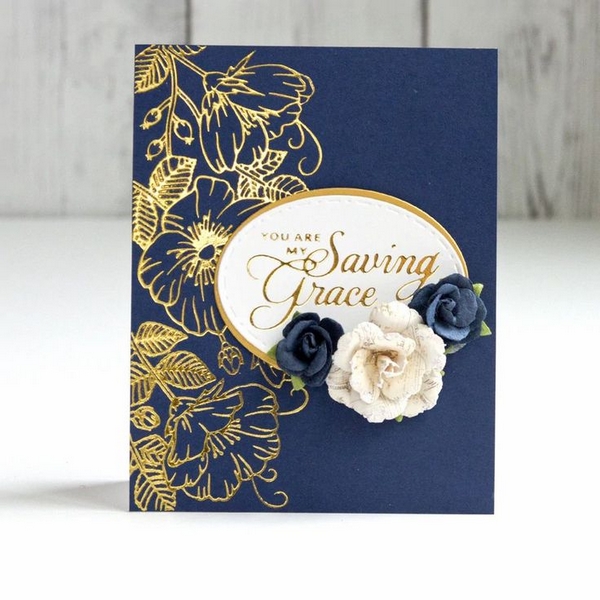 Spellbinders - HOTFOIL STAMP / SWEET BLOOMS BORDER - kovové razítko