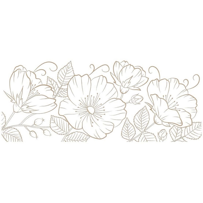 Spellbinders - HOTFOIL STAMP / SWEET BLOOMS BORDER - kovové razítko