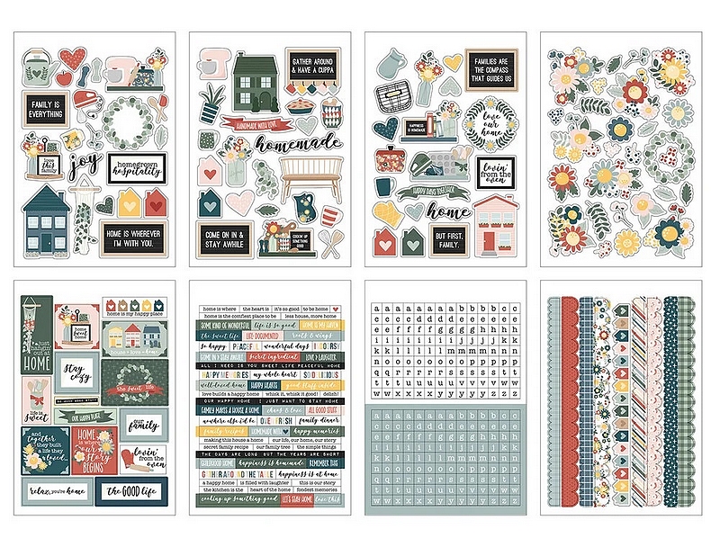 *** Echo Park - GOOD TO BE HOME Sticker Book - samolepky (1/2 sady)