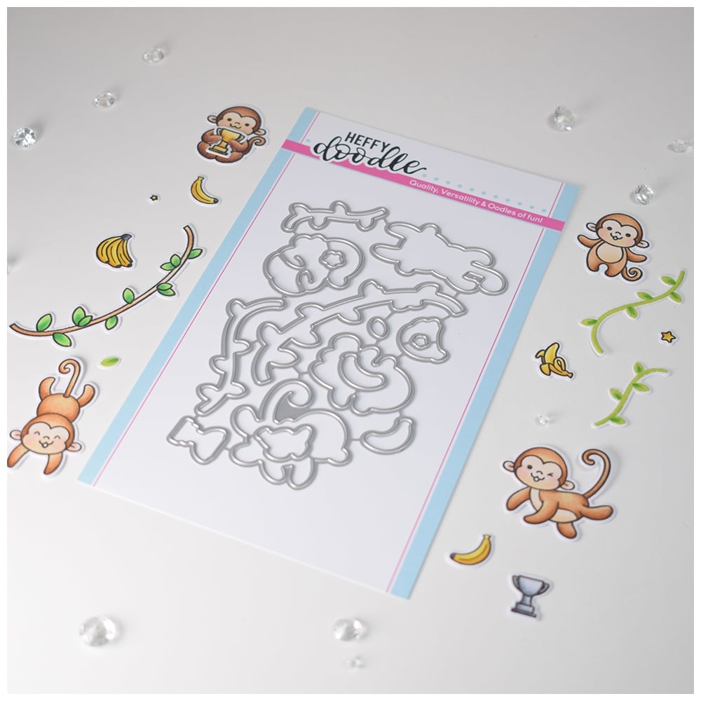 Heffy Doodle - CHIMPLY THE BEST - razítka a šablony