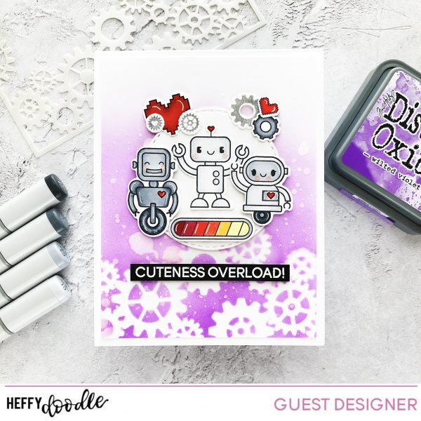 Heffy Doodle - BOTS OF LOVE - razítka a šablony