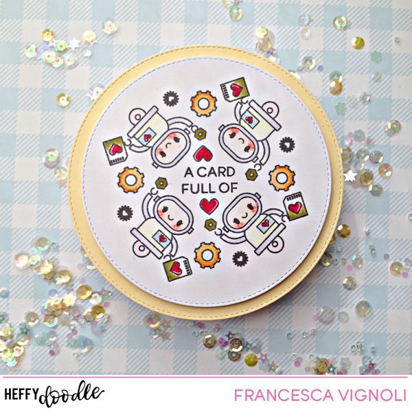 Heffy Doodle - BOTS OF LOVE - razítka a šablony