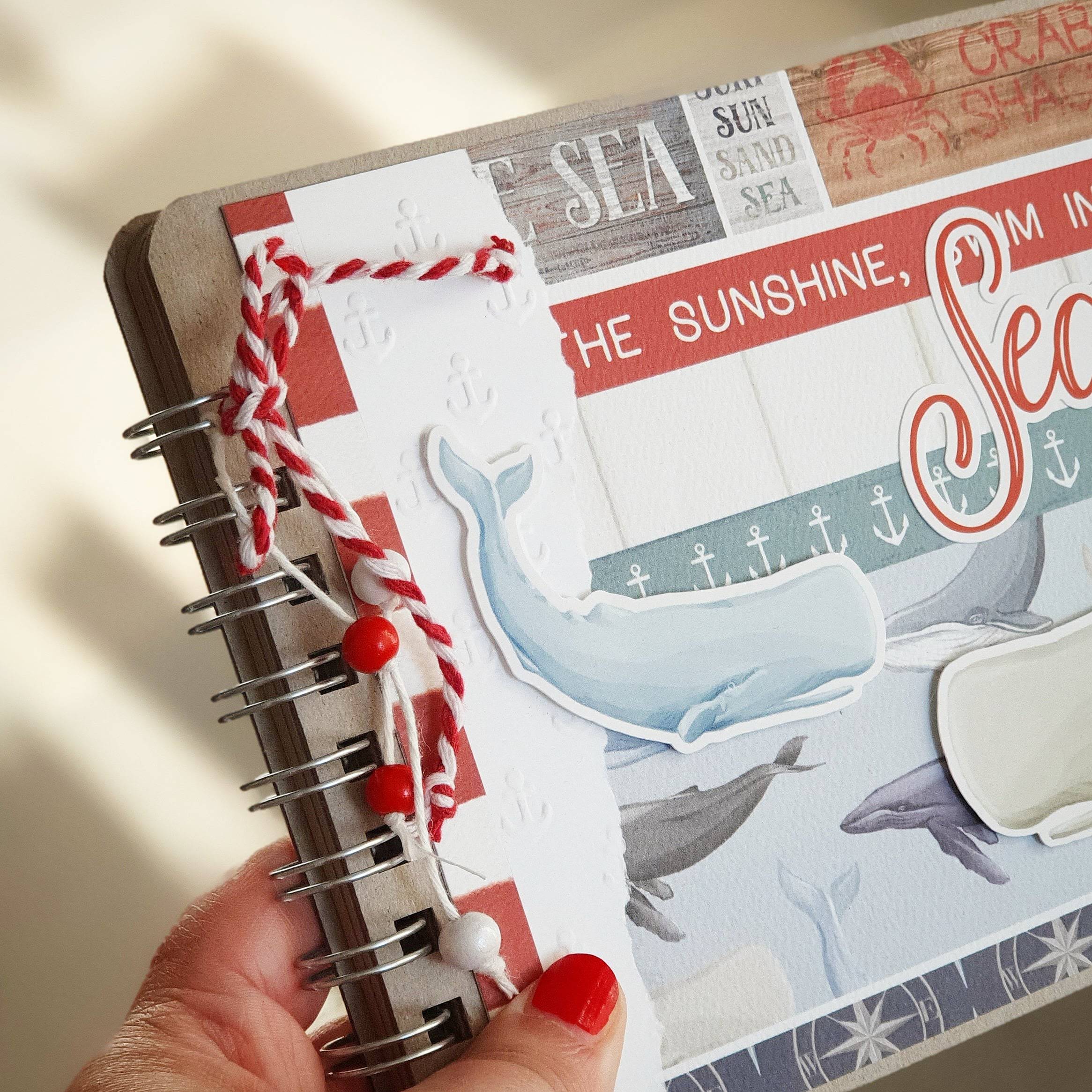 Pretty Papers - CESTOVNÍ ALBUM / BY THE SEA - originální a ručně vyrobené