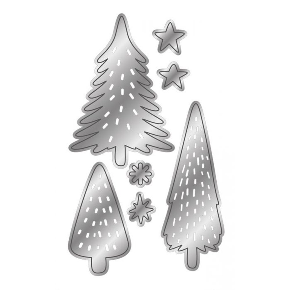 *** Crafter´s Companion - WATERCOLOUR CHRISTMAS / CHRISTMAS TREES - vyřezávací šablony