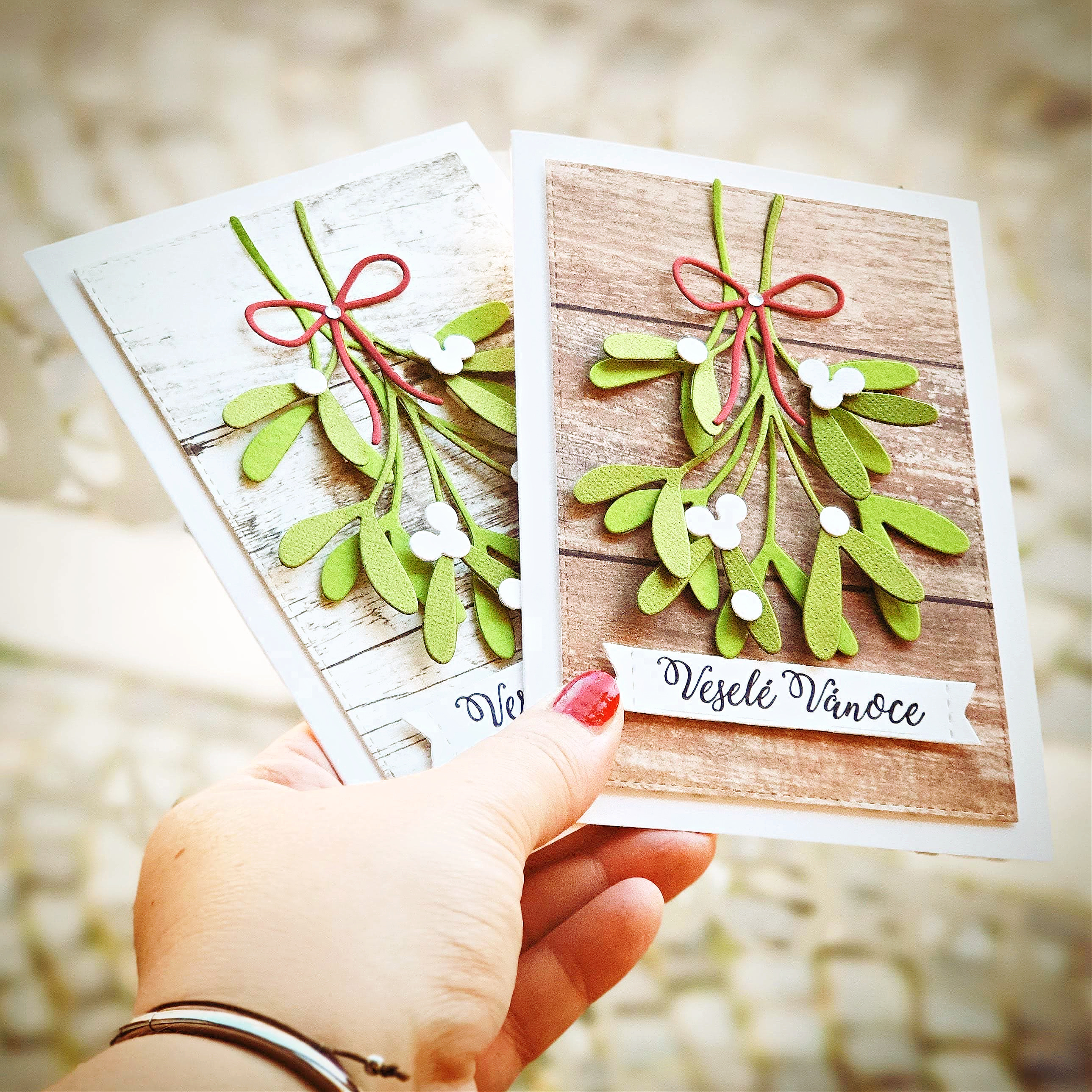 Pretty Papers - VÁNOČNÍ PŘÁNÍ / TMAVÉ DŘEVO - originální a ručně vyrobené