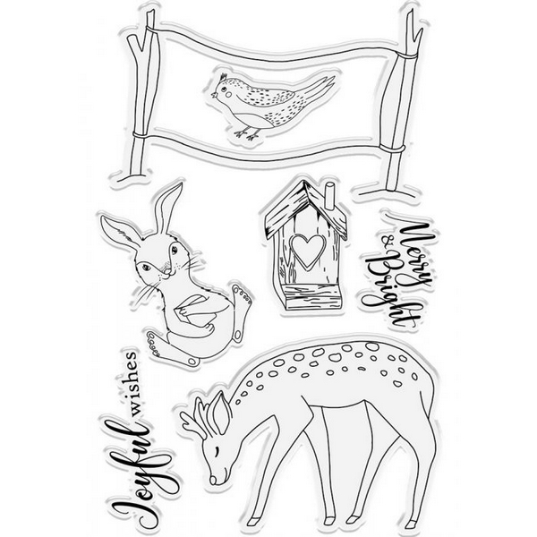 *** Crafter´s Companion - WATERCOLOUR CHRISTMAS / JOYFUL WISHES - silikonová razítka