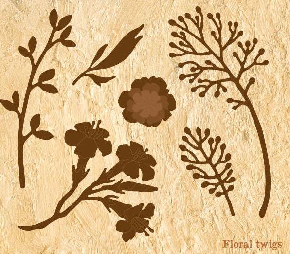 Studio Light - WARM & COZY / FLORAL TWIGS - vyřezávací šablony
