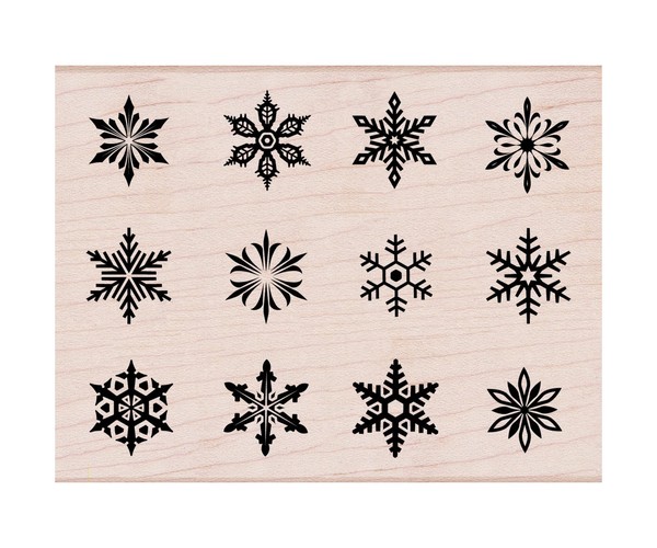 *** Hero Arts - SNOWFLAKE SAMPLER - dřevěné razítko