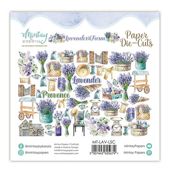 Mintay - LAVENDER FARM Paper Die-Cuts - papírové výřezy