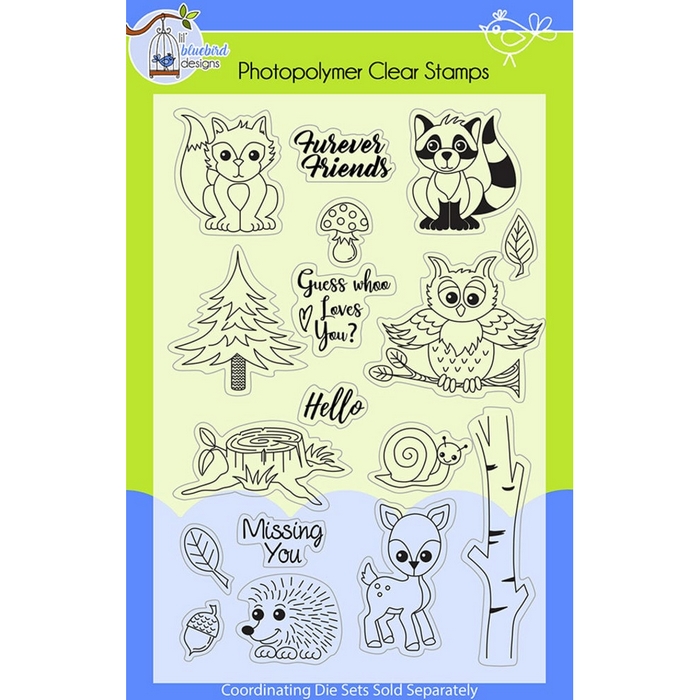 *** Lil´ Bluebird Designs - FOREST FRIENDS - silikonová razítka