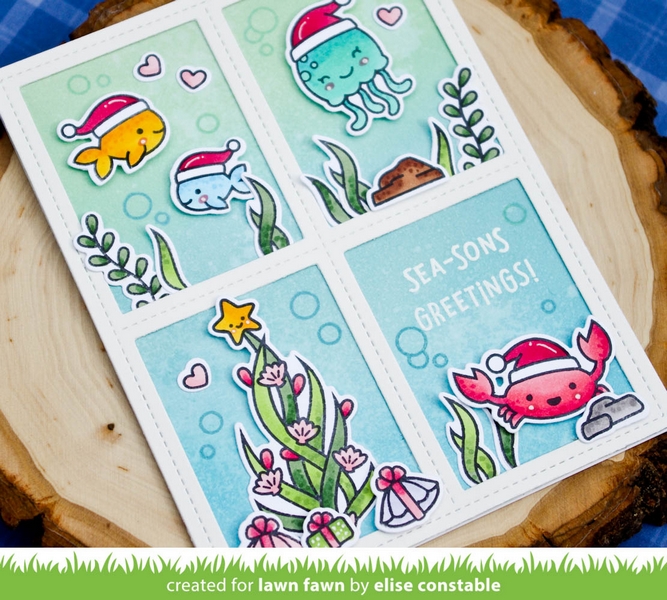 Lawn Fawn - CHRISTMAS FISHES - silikonová razítka