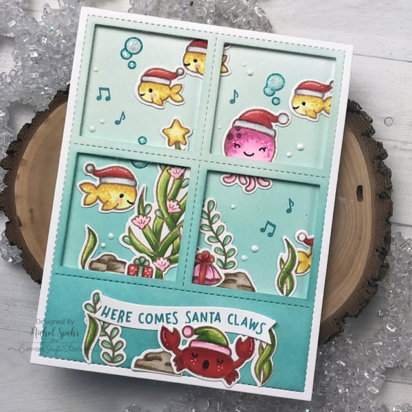 Lawn Fawn - CHRISTMAS FISHES - silikonová razítka