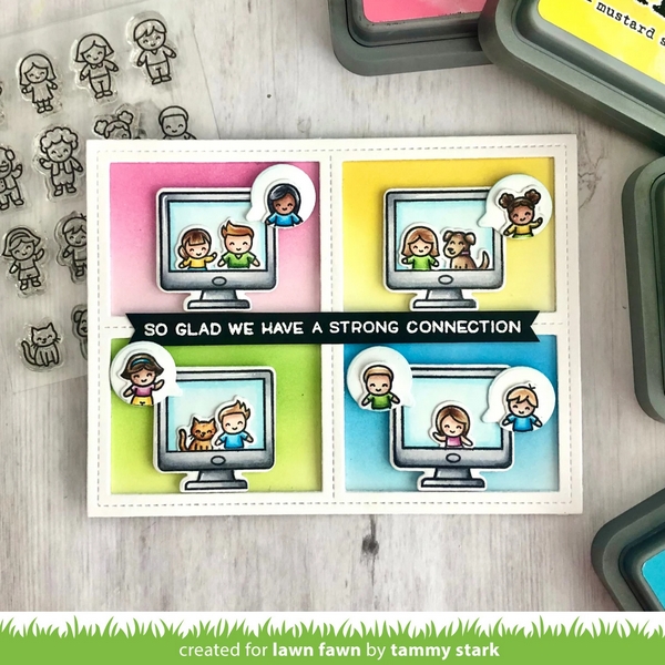 Lawn Fawn - TINY FRIENDS - razítka a šablony