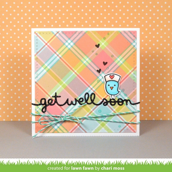 *** Lawn Fawn - GET WELL SOON - razítka a šablony