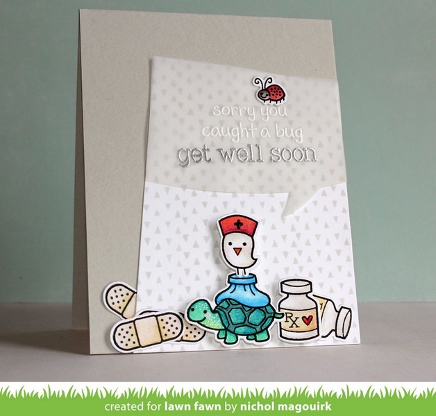 *** Lawn Fawn - GET WELL SOON - razítka a šablony