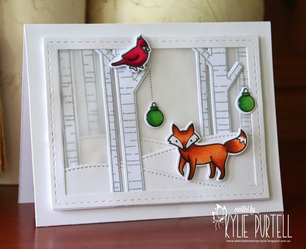 Lawn Fawn - JOY TO THE WOODS - silikonová razítka