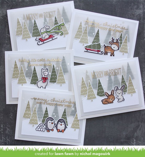 Lawn Fawn - SNOW DAY - silikonová razítka