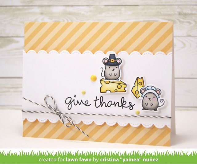 *** Lawn Fawn - THANKFUL MICE - silikonová razítka