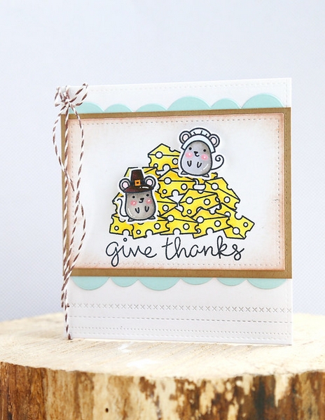 *** Lawn Fawn - THANKFUL MICE - silikonová razítka