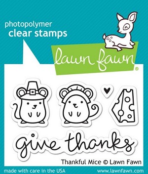 *** Lawn Fawn - THANKFUL MICE - silikonová razítka