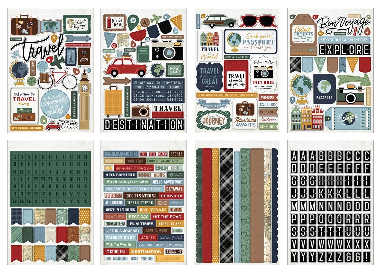 Echo Park - LET´S GO TRAVEL Sticker Book - samolepky (1/2 sady)