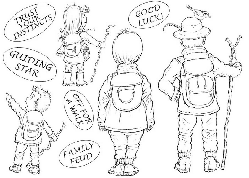 The Card Hut - OFF FOR A WALK - silikonová razítka