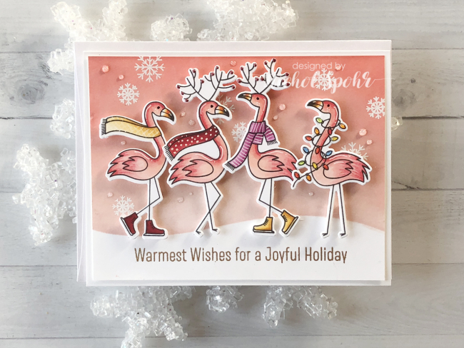 *** My Favorite Things - FESTIVE FLAMINGOS - razítka a šablony