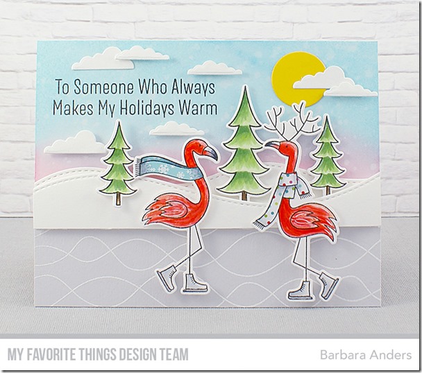 *** My Favorite Things - FESTIVE FLAMINGOS - razítka a šablony