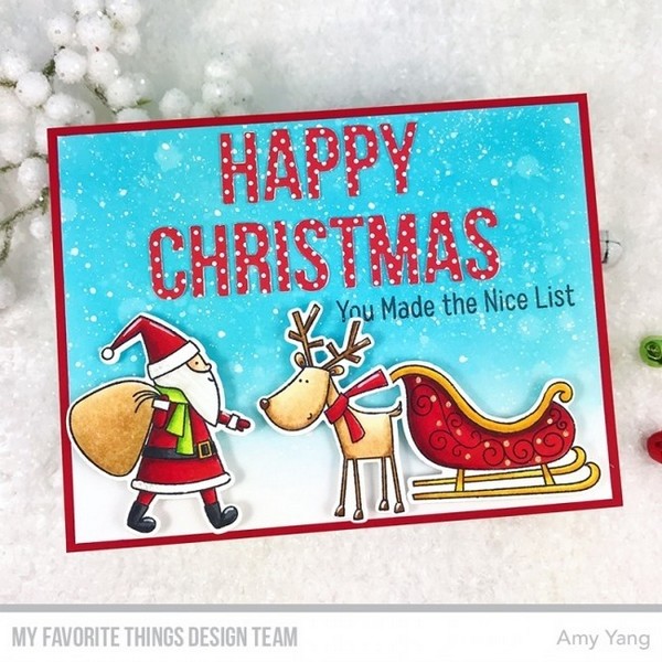 *** My Favorite Things - HERE COMES SANTA CLAUS - razítka a šablony