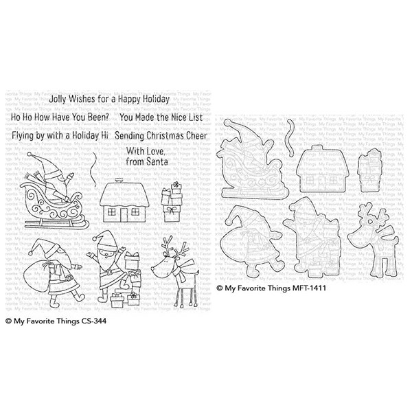 *** My Favorite Things - HERE COMES SANTA CLAUS - razítka a šablony