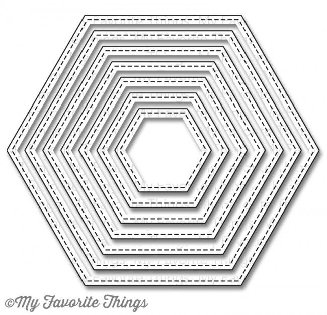 My Favorite Things - STITCHED HEXAGON STAX - vyřezávací šablony