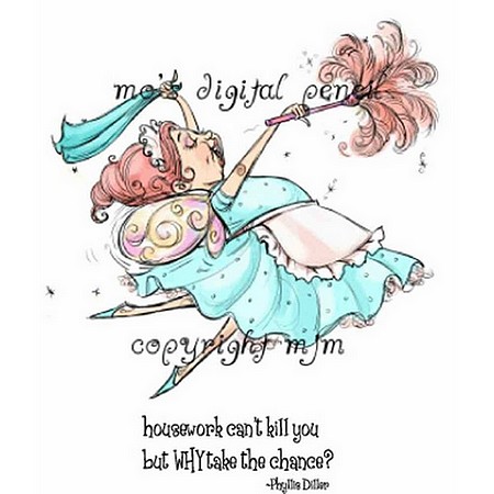 *** Stamping Bella - HOUSEWORK FAIRY - cling razítko