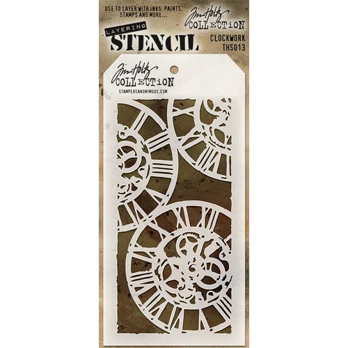 Tim Holtz - CLOCKWORK - šablona / maska