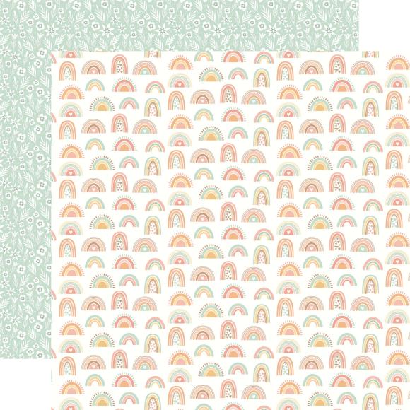 *** Echo Park - OUR BABY GIRL / Delightful Rainbows - scrapbooková čtvrtka