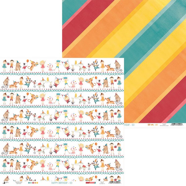 *** Piatek 13 - HAPPY BIRTHDAY / 03 - scrapbooková čtvrtka