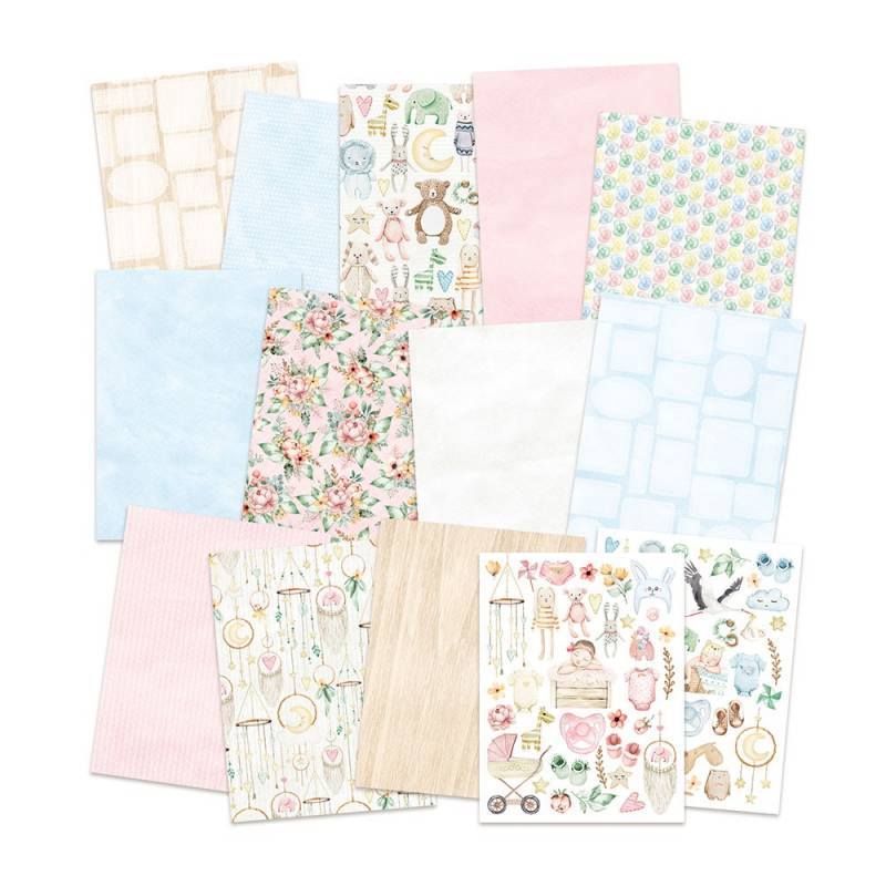 *** P13 - BABY JOY 6x8 - scrapbookové čtvrtky