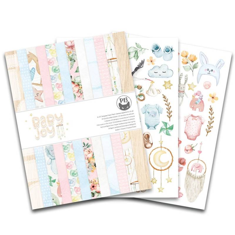 *** P13 - BABY JOY 6x8 - scrapbookové čtvrtky