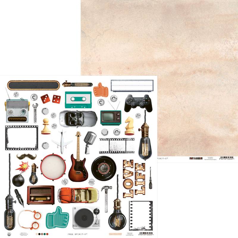 *** P13 - FREE SPIRIT / 07 - scrapbooková čtvrtka