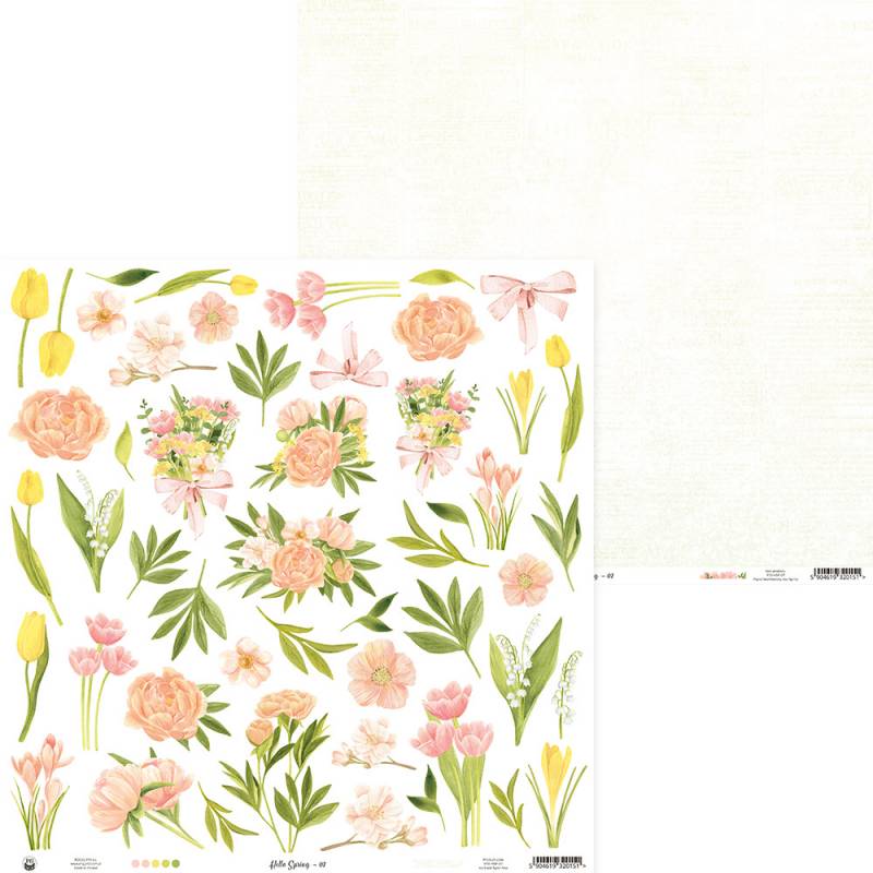 *** P13 - HELLO SPRING 12x12 - scrapbookové čtvrtky
