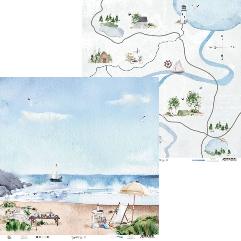 *** P13 - BEYOND THE SEA / 02 - scrapbooková čtvrtka