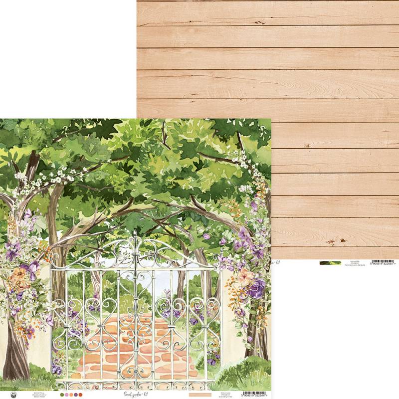 P13 - SECRET GARDEN / 01 - scrapbooková čtvrtka