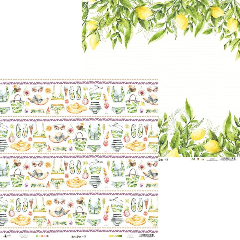 *** P13 - SUNSHINE / 02 - scrapbooková čtvrtka