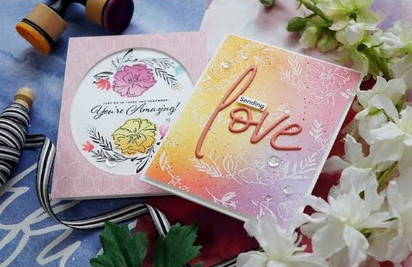 *** Pinkfresh Studio - INKED FLORALS - razítka a šablony