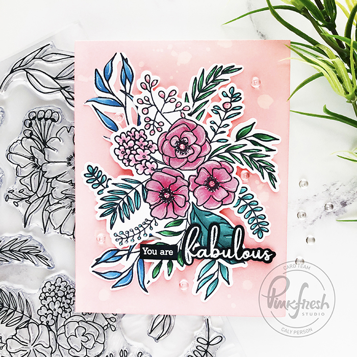 *** Pinkfresh Studio - FANCY BLOOMS - silikonová razítka