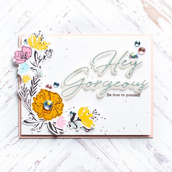 *** Pinkfresh Studio - INKED FLORALS - silikonová razítka