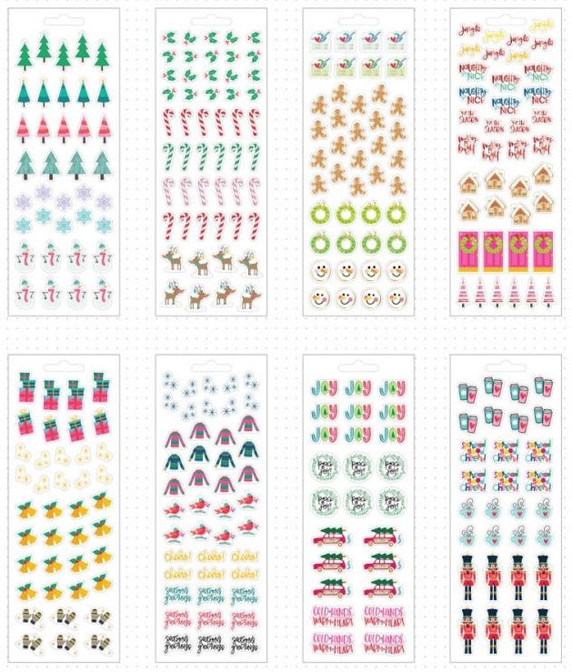 *** Mambi - HAPPY PLANNER / MERRY & BRIGHT Sticker Book - samolepky do diáře