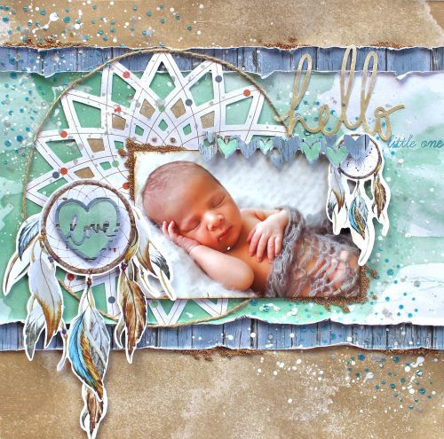 *** Kaisercraft - BOHO DREAMS / Dreamcatcher Die Cut - papírový výřez