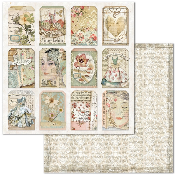 Stamperia - IMAGINE / SBB671 - scrapbooková čtvrtka