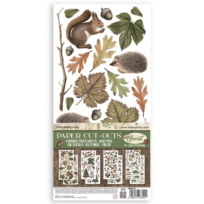 Stamperia - FOREST Paper Cut-Outs - papírové výřezy